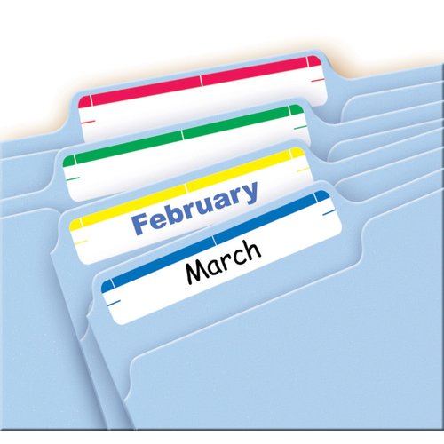 Avery File Folder Labels on 4" x 6" Sheets, Easy Peel, Assorted, Print & Handwrite, 2/3" x 3-7/16", 252 Labels (5215)