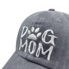 Waldeal Women's Adjustable Embroidered Dog Mom Hat Denim Baseball Cap Puppy Owner Gift Grey