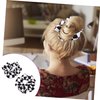 2 Pcs Black and White Checkered Hair Rope Hair Headbands Hair Ties Women Scrunchies Chessboard Pattern Hair Ribbons Scrunchies Ponytail Scrunchies Ponytail Holders Pu