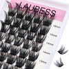 Cluster Lashes Mixed Length Individual Lashes D Curl Lash Clusters Volume Eyelash Clusters DIY Lash Extension Kit Fluffy Cluster Eyelash Extensions (02-0.07D, 9-16mm)