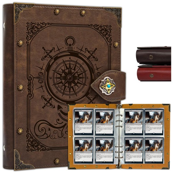 DUROTAN Trading Card Binder,4-Pocket Binder for Trading Cards Holds 240 Cards,Premium Collector Card Album for Standard Cards,Card Collection Folder for MTG,TCG,Yugioh,Game Cards