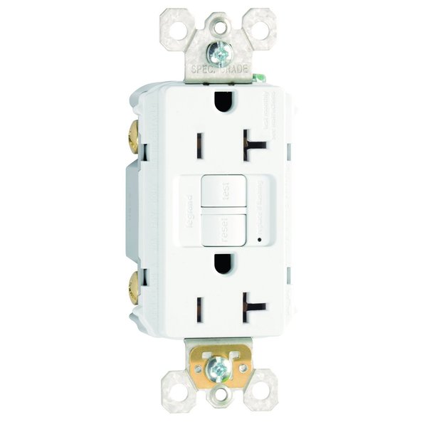 Legrand radiant 2097W3PKCC4 20 Amp GFCI Self Test Decorator Duplex Outlet, White (3 Pack)