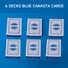 GSE Games & Sports Expert 6-Deck Canasta Cards with Point Values, Includes Canasta and Hand & Foot Game Rules, Traditional Rummy Game Playing Cards (Blue)