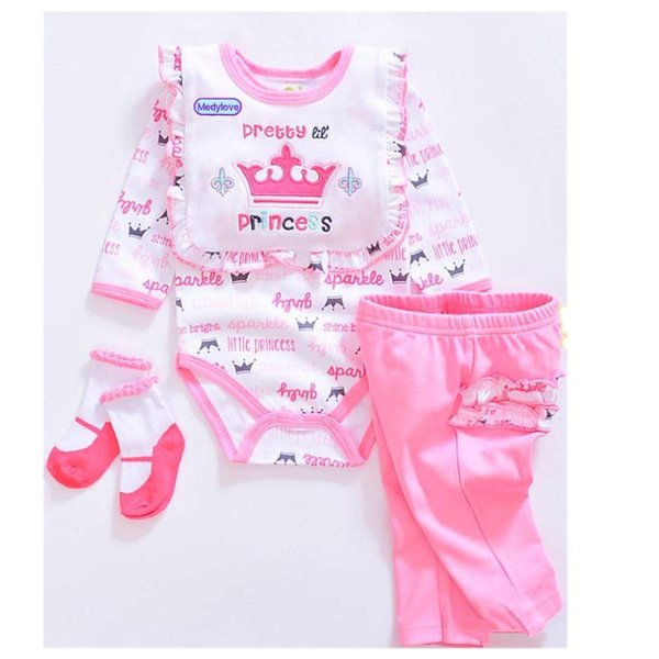 Reborn Baby Doll Princess Romper Clothes Set for 20-22 Inch Reborn Newborn Girl Dolls Bodysuit Reborn Dolls Matching Clothing