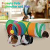 YUEPET 5.9" Guinea Pig Tunnels & Tubes Collapsible Pet 3 Way Play Tunnel Toys Small Animal Hideout Hideaway for Guinea Pig Chinchilla Ferret Hamster Rat