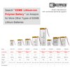 EEMB Lithium Polymer Battery 3.7V 820mAh 653042 Lipo Rechargeable Battery Pack with Wire JST Connector for Speaker and Wireless Device- Confirm Device & Connector Polarity Before Purchase