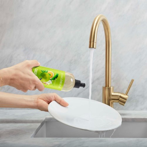 Caldrea Dish Soap, Biodegradable Dishwashing Liquid made with Soap Bark and Aloe Vera, Ginger Pomelo Scent, 16 oz