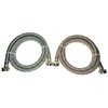Premium Stainless Steel Washing Machine Hoses - Burst Proof (2 Pack) Red and Blue Striped Water Connection Inlet Supply Lines from Kelaro