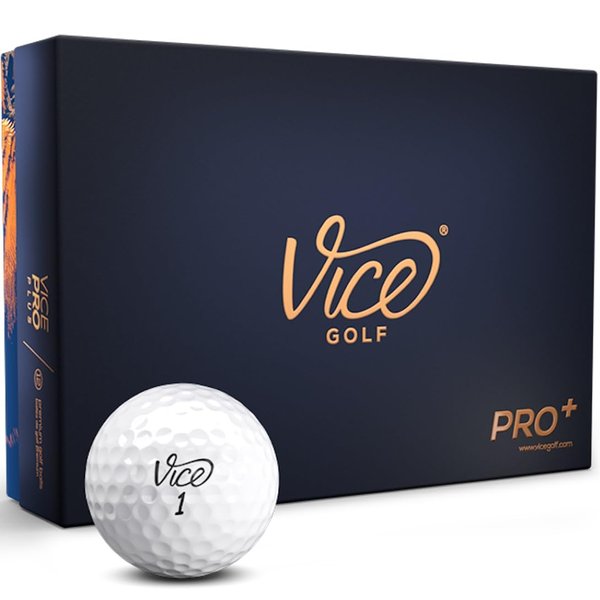Vice Pro Plus Golf Balls White, One Dozen(Packaging may vary)