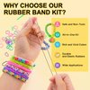 HTVRONT Rubber Band Bracelet Kit - 23 Colors Loom Bracelet Making Kit for Kids, Durable Loom Bands Kit for Beginners Girls Boys Birthday Parties Creativity Gift Art Craft Kit, Loom Bracelet Kit