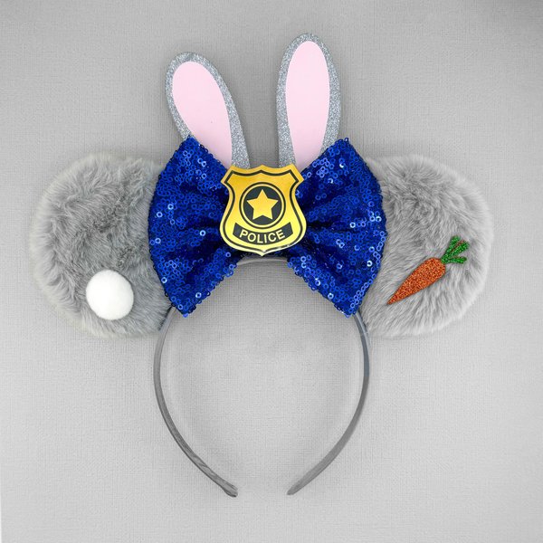 Judy Cop Zootopia Mouse Ears, Mickey Ears Headband