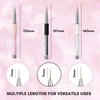 Makartt 3Pcs Nail Art Brushes, Thin Liner Brush Set with Shiny Diamond Handle & Caps, Acrylic Nail Brush Gel Nail Painting Brush Nail Drawing Brush for Nail Painting Nail Drawing Home DIY Salon Use