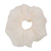 Kitsch Chiffon Dinner Hair Scrunchie | Elastic Hair Ties for Thick Hair | No Damage Hair Elastics | Hair Band | Holiday Gift Ponytail Holder for Girls | Hair Accessory for Women - Cream