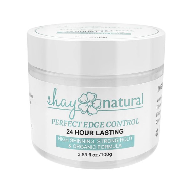 Shay Natural Perfect Edge Control, 24 Hour Hold, Strengthens Hair-Line, Water-Based Hair Gel 3.53fl oz