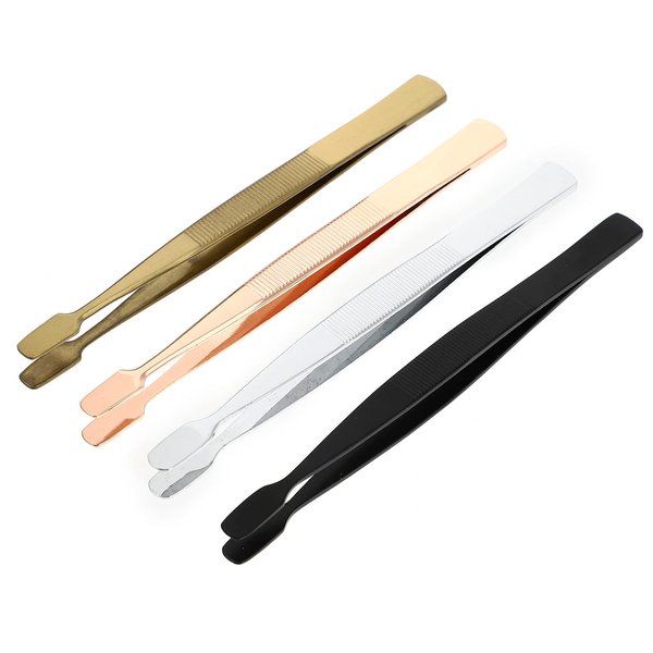 Precision Tweezers 4Pcs Stamp Tweezers stamp tool stamp stamp straight Stainless Steel Anti- Forceps