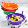 Mezchi 16 Pack Cereal Bowls with Straws for Kids, 22 Oz Breakfast Bowls for Kids, BPA-Free Sip-A-Bowl, Reusable Bowls for Milk, Soup, Dishwasher Safe, 4 Colors