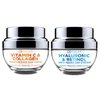 Clear Beauty Vitamin C and Collagen Moisturizer + Hyaluronic Acid & Retinol Moisturizer - Cruelty Free Korean Skin Care For All Skin Types
