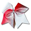 Cheer bows White and Red with silver glitz Bling sparkle Hair Bow