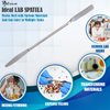 A2Z Lab Spatula Stainless Steel, Long Medicine, Gel, Paste & Creams Handling Spatula, Micro Sampling Transfering Double Ended Spatula Tapered Arrow End Flat Ends - Laboratory Supplies - 9 inch