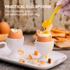 Plastic Egg Spoons for Soft Boiled Eggs,Colorful Disposable Coffee Spoons Plastic Spoons Disposable Hard and Soft Boiled Egg Spoons Multifunctional Plastic Spoons for Coffee, Tea,Ice-cream Pack of 24