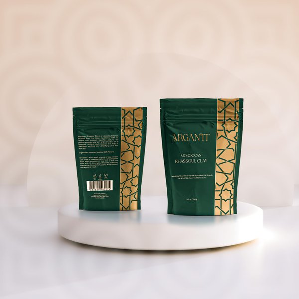 Argan' It Moroccan Red Rhassoul Clay - Skin care mask for deep cleansing,nourishing,detoxifying| Hair Cleanser and nourishing