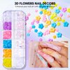 Makartt Nail Rhinestone Glue Kit, 15ml Gel Nail Glue with AB Rhinestone Crystals 3D Nail Art Valentine's Day Decor Flowers Pearls Dual-End Nail Art Brush Tweezer Acrylic Nail Supply for Nail Techs DIY