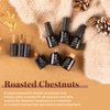 Beetles Gel Nail Polish Kit 6 Colors Glitter Gold Chocolate Brown Neutral Beige Khaki Roasted Chestnuts Collection Uv Gel Nail Art Design Holiday Gift for Women Girls