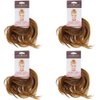 Hair2Wear Natural Tone Hair Wrap HT3025S+ Auburn (4 Pack) - 6" Overall Length Women Scrunchie Christie Brinkley Synthetic Straight Curly Piece Band Fun Bun Swirlz Twirl Chignon Pedazo Envoltura