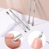8 Pack Cuticle Pusher Set Stainless Steel Cuticle Remover Kit Professional Nail Polish Remover Nail Art Care Tools for Women and Girls Fingernail and Toenails (4 Pcs/Set)