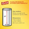 Glad ForceFlex Tall Kitchen Drawstring Trash Bags, 13 Gallon Trash Bag, Gain Lavender with Febreze Freshness, 40 Count