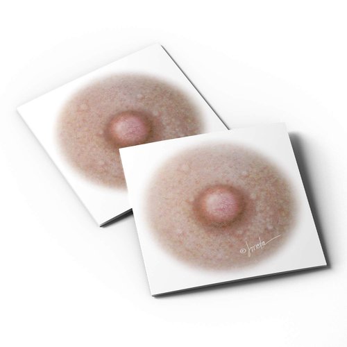 Breast Cancer Temporary Tattoos for Women - 1 Pair, Areola Temporary Tattoo, Post Mastectomy Temporary Tattoo, Post Surgery Nipple Solution, Fitzpatrick Scale Color #2 (1.5 inch) Standard Size