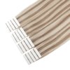 Sixstarhair Tape In Hair Extensions 20 Pieces Remy Human Hair Highlight Hair Extensions Color Swedish Blonde and Ash Blonde Piano Color For Beautiful Girl 50g/20 Pieces Pack [Color 20/60# 20inch]