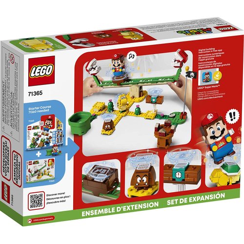 LEGO Super Mario Piranha Plant Power Slide Expansion Set 71365; Building Kit for Kids to Combine with The Super Mario Adventures with Mario Starter Course (71360) Playset (217 Pieces)