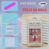 White French Tip Press on Nails Almond Medium Fake Nails with White Pearls Bow Designs Pink Full Cover Glue on Nails Press ons Acrylic False Nails Glossy Stick on Nails for Women Girls 24pcs