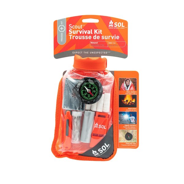 S.O.L. Survive Outdoors Longer S.O.L. Waterproof Bag Scout Survival Kit