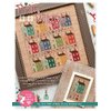 Six Mile Cross Stitch Pattern, Prim Village W/Enamel Charm