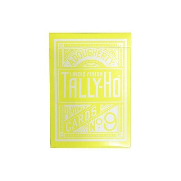 Yellow Tally Ho Reverse Circle Back Limited Edition Playing Cards