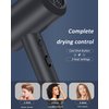 Hair Dryer, Dongxw 1600W Ionic Blow Dryer with Diffuser, Lightweight Hair Dryers & Accessories Low Noise Professional Portable Hairdryer for Women Men, Grey