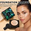 LZXLUKGIR Mushroom Head Air Cushion CC Cream Foundation,2PCS Moisturizing BB Cream Cushion Foundation Makeup,Full Coverage Long Lasting Matte Concealer Base de Maquillaje（Natural）