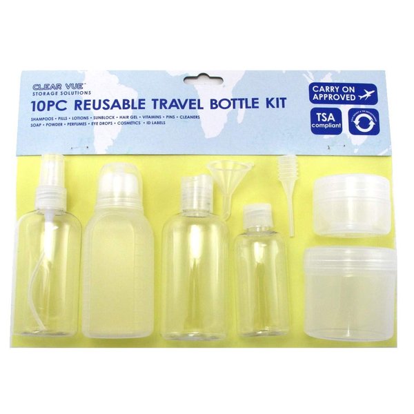 Much More Better Assorted Travel Bottle Kit - F.A.A. Approved Model No. TD100-11 Piece Set