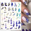 6 Colors Bronzing Gold Marble Nail Stickers for Women 3D Marble Nail Decals Watercolor Blooming Nail Art Stickers Self Adhesive Stickers for Nails Supply Smudge Nail Sticker Nail Designs Nail Supplies