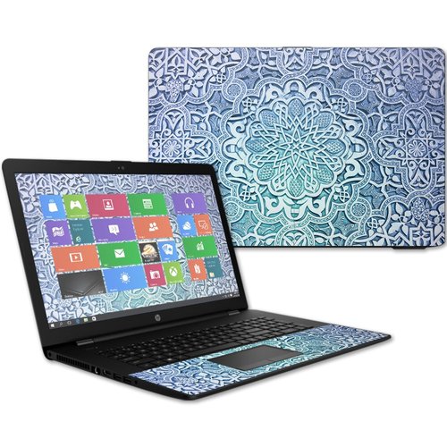 MightySkins Skin Compatible with HP 17t Laptop 17.3" (2017) - Carved Blue | Protective, Durable, and Unique Vinyl Decal wrap Cover | Easy to Apply, Remove, and Change Styles | Made in The USA