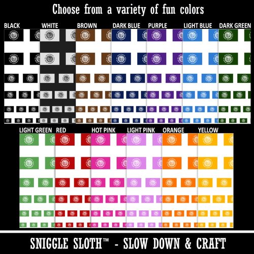 South Dakota State Flag Temporary Tattoo Water Resistant Fake Body Art Set Collection - Brown (One Sheet)