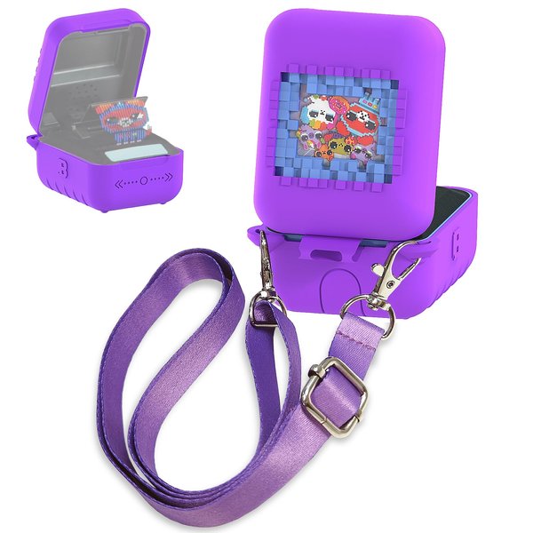 Silicone Case for Bitzee Orginal Interactive Toy Digital Pet, Protective Skin Cover for Bitzee Virtual Electronic Digital Pet and Case Accessories (Purple Case)