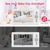 JouSecu Baby Monitor with 2 Cameras, Video Baby Monitor with Camera and Audio No WiFi, 5 inch Split Screen with 20Hour Long Battery Life 1000ft Range, 720p, Night Vision, 2-Way Talk