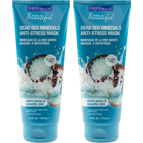 Freeman Feeling Beautiful Dead Sea Minerals Clay Mask, 6-Ounce, 2 Count