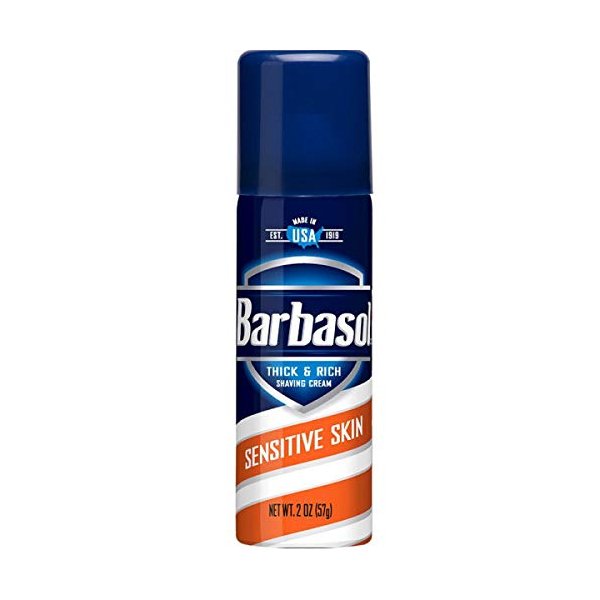 Barbasol Shaving Cream Sensitive Skin Travel Size (Pack of 6)