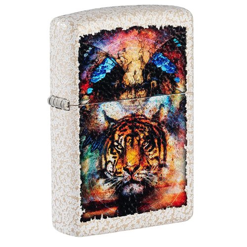 Zippo Psychedelic Tiger Design Mercury Glass Pocket Lighter