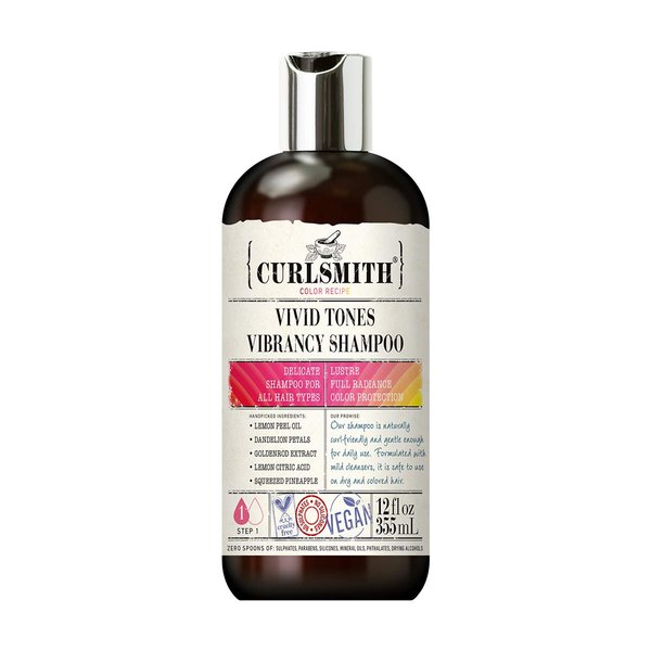 CURLSMITH - Vivid Tones Vibrancy Shampoo - Vegan Shampoo for All Hair Types (12fl oz)
