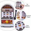BigOtters Mini Slot Machine Toy, 2PCS Mini Lucky Slot Machine Bank for Creative Festival Birthday Cake Decor Casino Las Vegas Night Theme Party Decorations